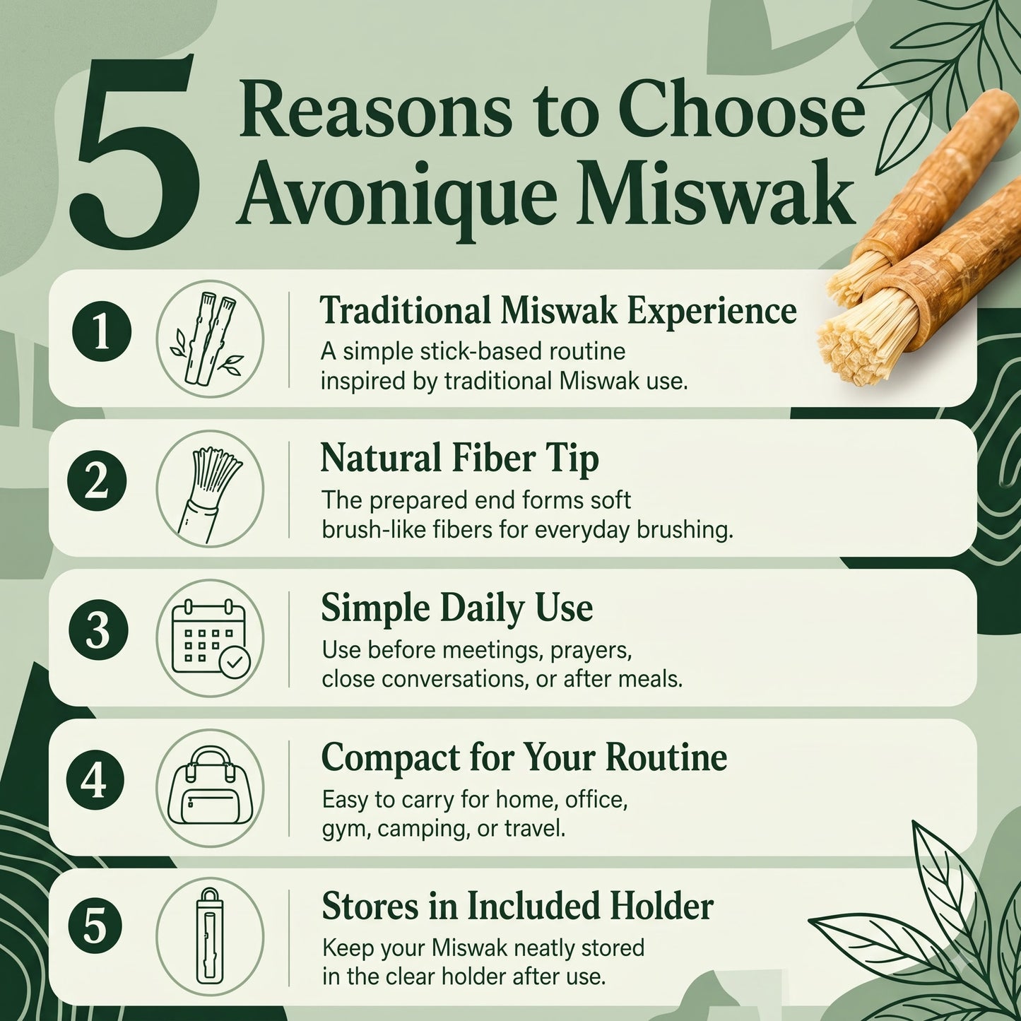 Avonique™ Miswak Sticks for Teeth