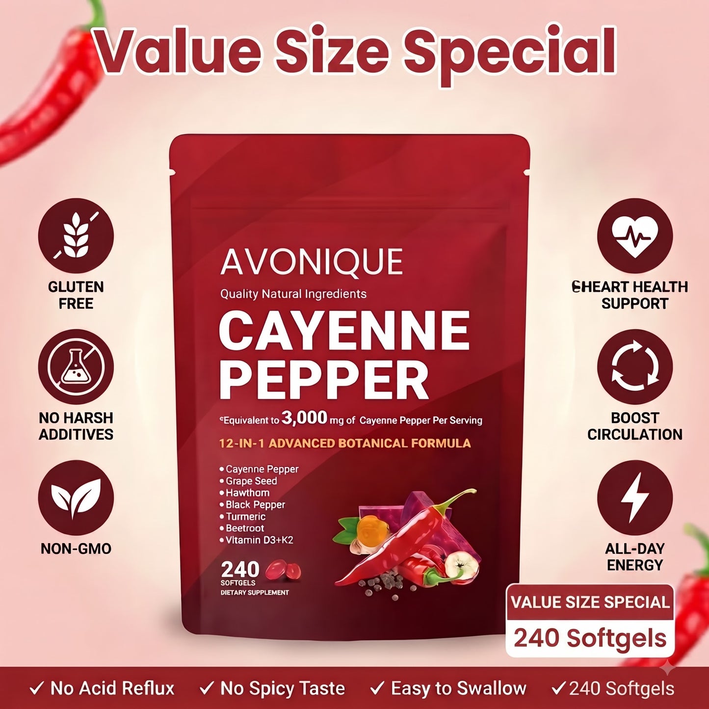 Avonique™- Cayenne Pepper Softgels